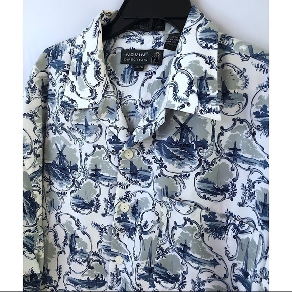 Novin Direct. Blue Boats Hawaiian Poly Shirt XL - Picture 2 of 6